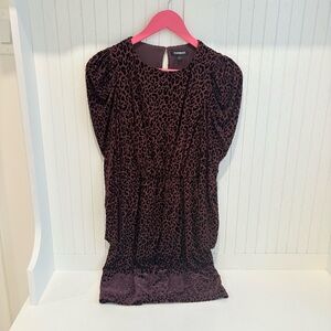 Express Midi Burgundy Animal Print Dress